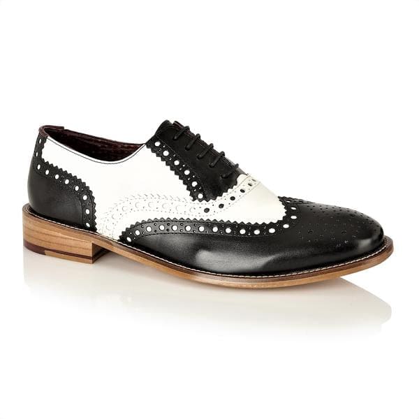London Brogue Gatsby Brogue Black/White Men’s Shoes - UK7 | EU41 - Shoes