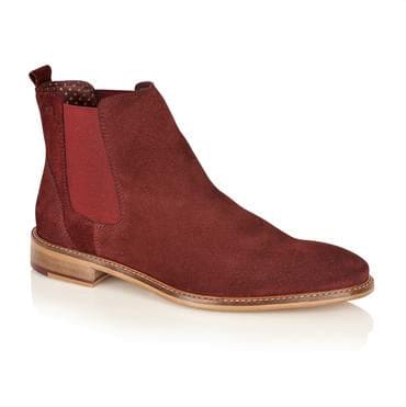 London Brogue Hamilton Suede Chelsea Bordo Men’s Boots - UK7 | EU41 - Boots