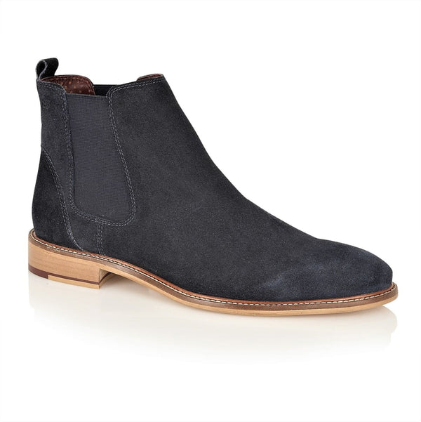 London Brogue Hamilton Suede Chelsea Navy Men’s Boots - UK7 | EU41 - Boots
