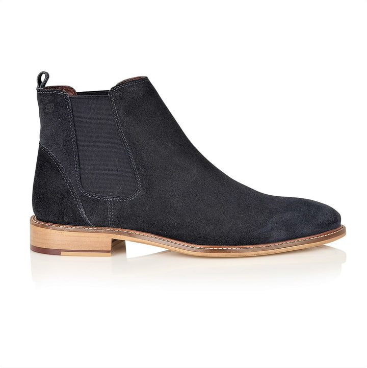 London Brogue Hamilton Suede Chelsea Navy Men’s Boots - Boots