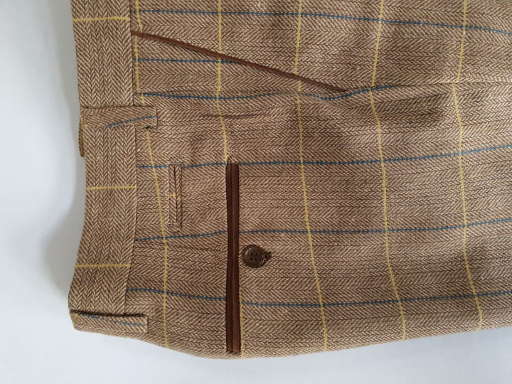 Marc Darcy DX7 Oak Tweed Check Trousers - Trousers