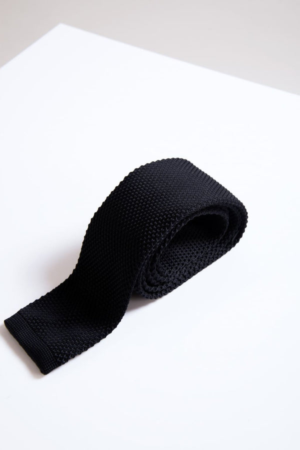 Marc Darcy KT Black Knitted Tie - accessories