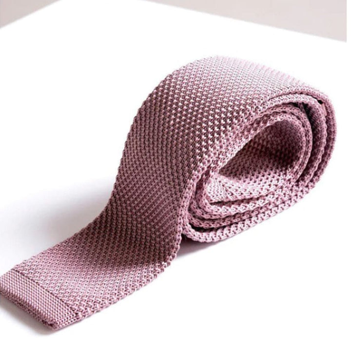 Marc Darcy KT Knitted Tie In Blush Pink - accessories