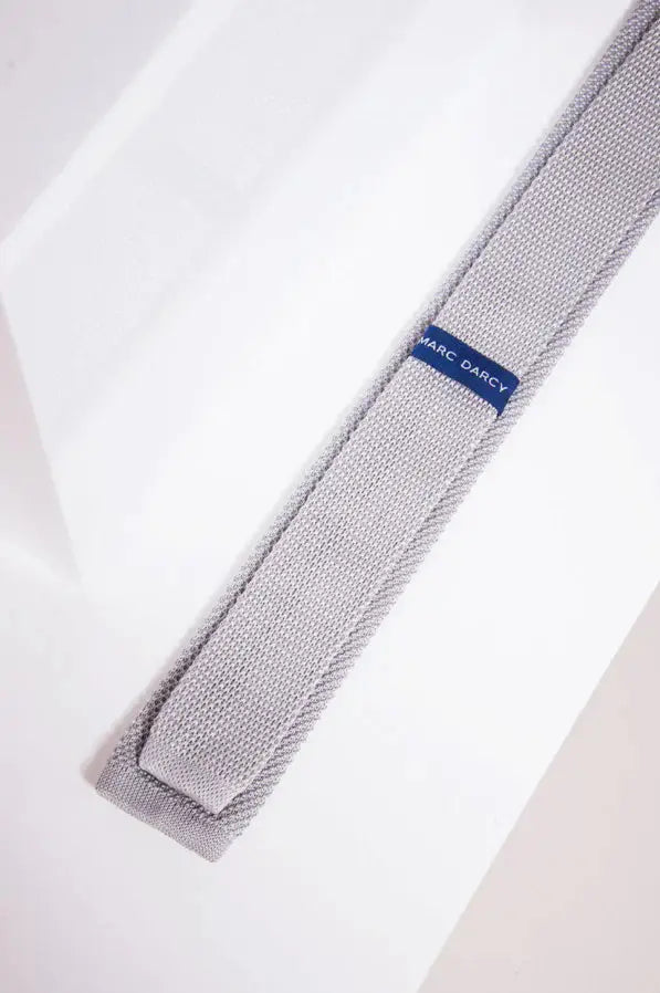 Marc Darcy KT Silver Knitted Tie - accessories