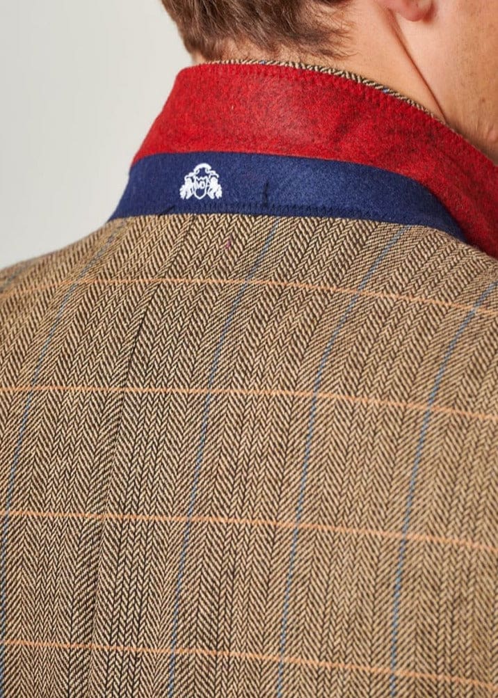 Marc Darcy Ted Tan Heritage Tweed Check Blazer