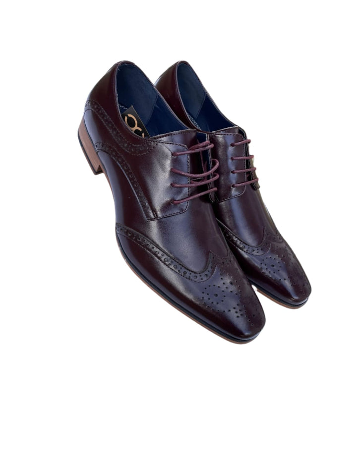 Cavani Conrad Derby Brogue Wine Shoes - 12