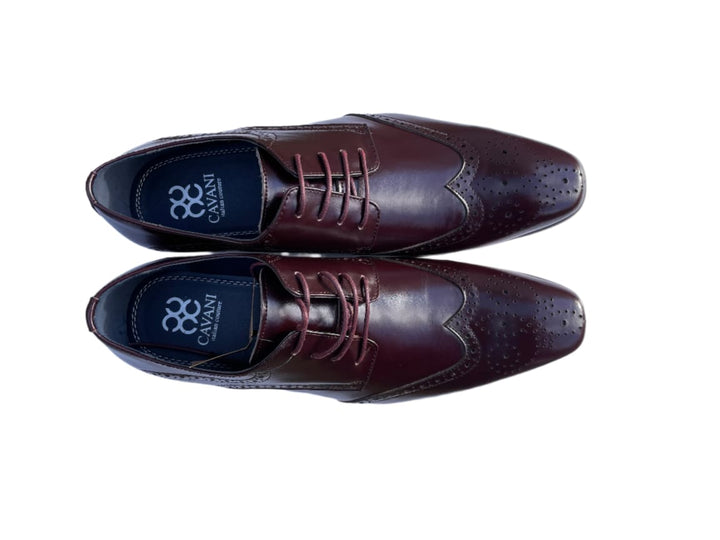 Cavani Conrad Derby Brogue Wine Shoes - 12