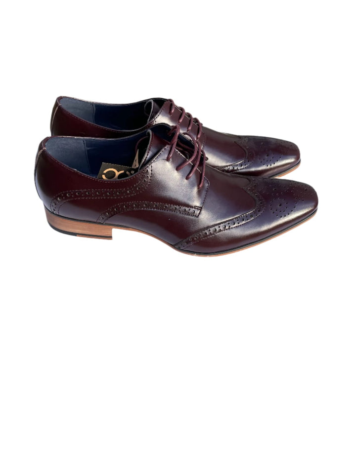 Cavani Conrad Derby Brogue Wine Shoes - 12