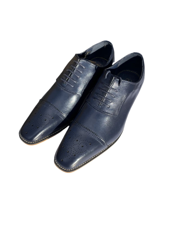 Cavani James Navy Oxford Brogue Shoes - 9