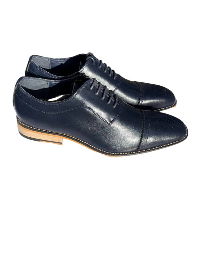 Cavani James Navy Oxford Brogue Shoes - 9