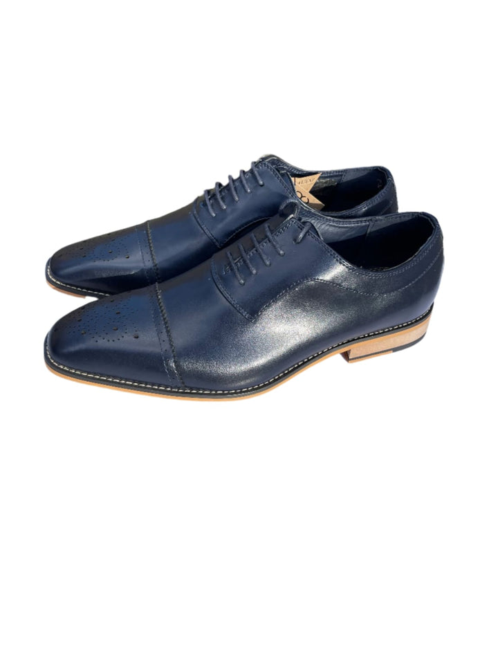 Cavani James Navy Oxford Brogue Shoes - 9