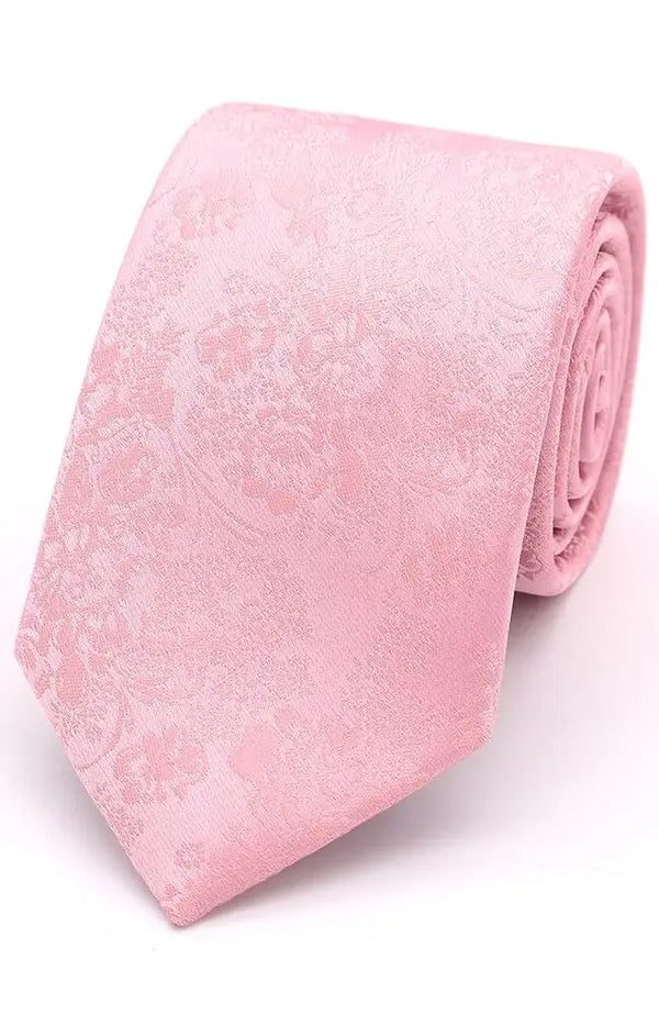 LA Smith Pink Pretty Floral Tie - Accessories