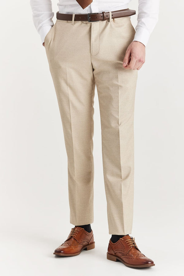 Belmont - Men’s Beige Trousers - Trousers