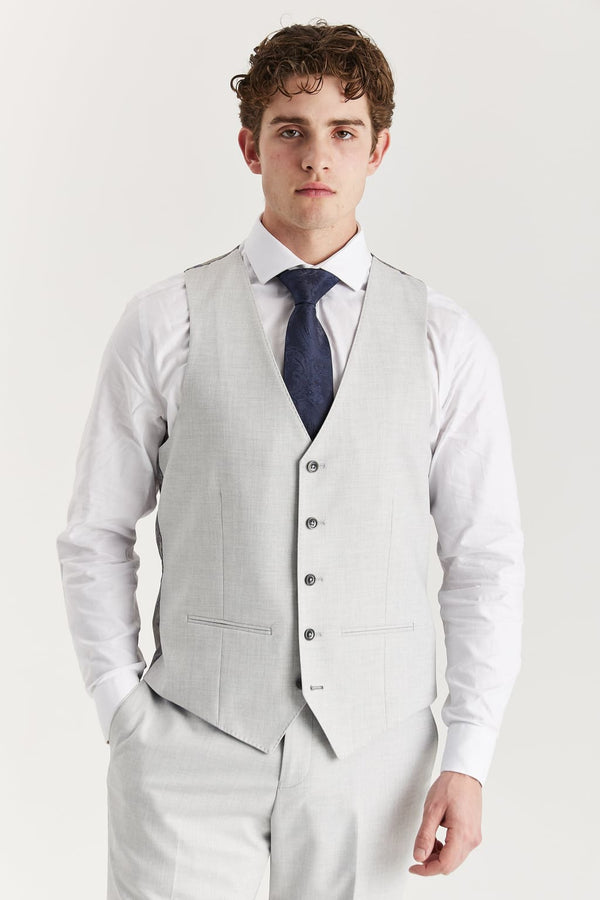Belmont - Men’s Silver Waistcoat - Waistcoat