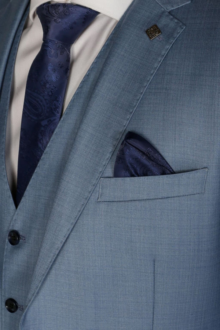 Charles Men’s Blue Three Piece Suit - Men’s Suits