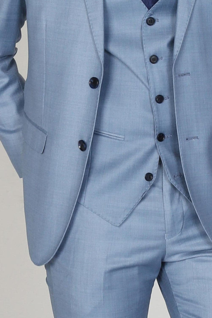 Charles Men’s Blue Three Piece Suit - Men’s Suits