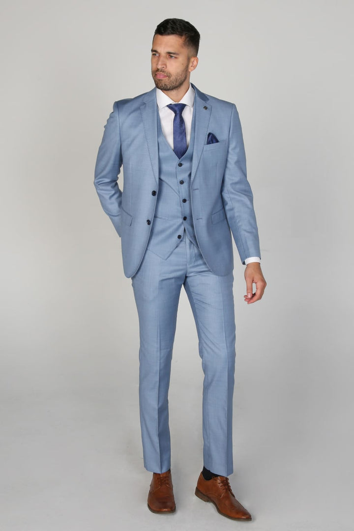 Charles Men’s Blue Three Piece Suit - Men’s Suits