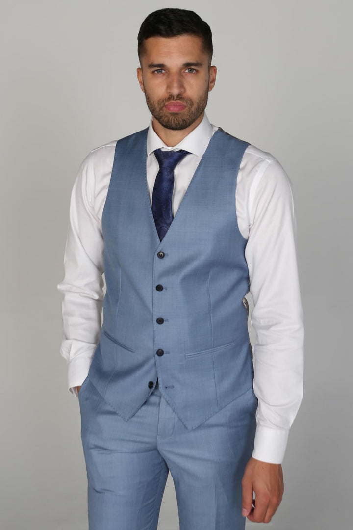 Charles Men’s Blue Three Piece Suit - Men’s Suits