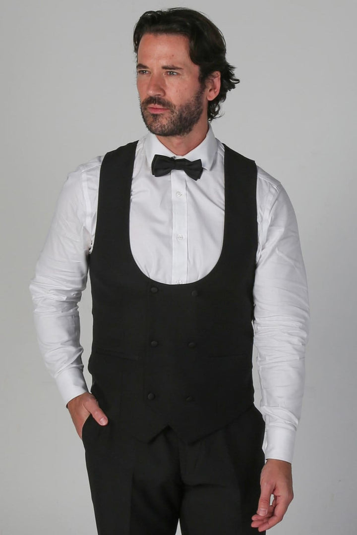 Ford Men’s Black Three Piece Tuxedo - Men’s Suits