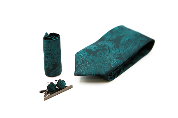 Paul Andrew - Green Paisley Tie Set - Tie