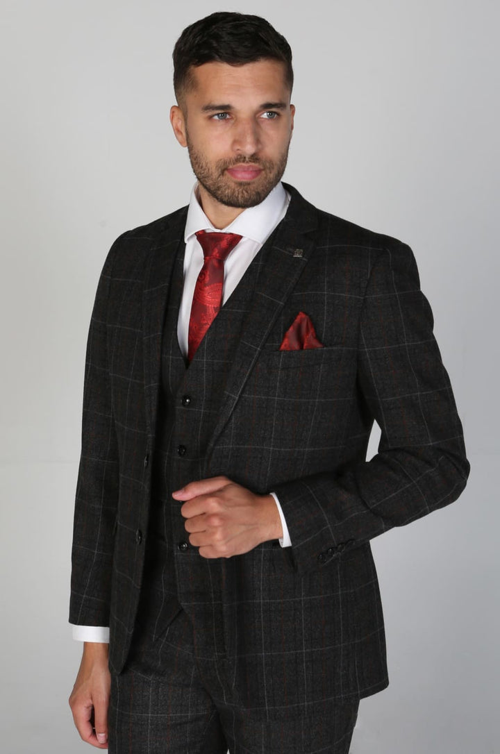 Paul Andrew Harvey Grey Men’s 3 Piece Suit - Suits