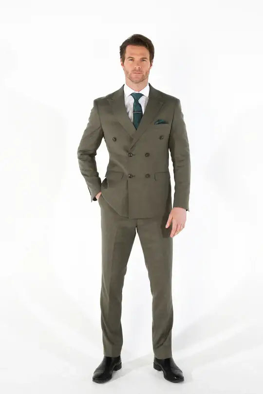 Kurt Sage Men’s Double Breasted Three Piece Suit