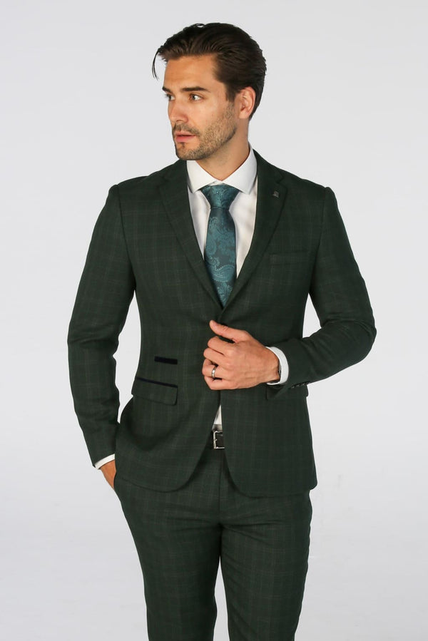 Leo Green Men’s Two Piece Suit - Men’s Suits
