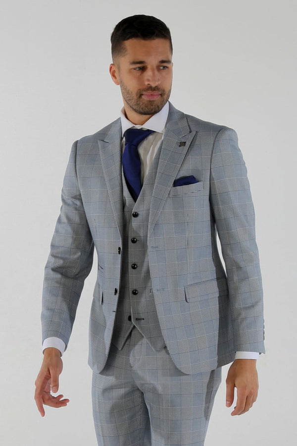 Mark - Sky Blue Check Blazer - Men’s blazer