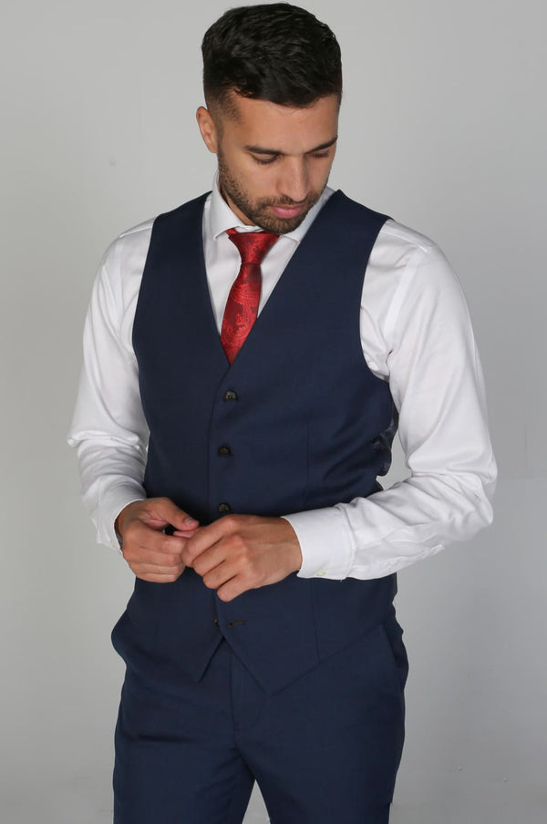 Men’s Calvin Navy Waistcoat - 34