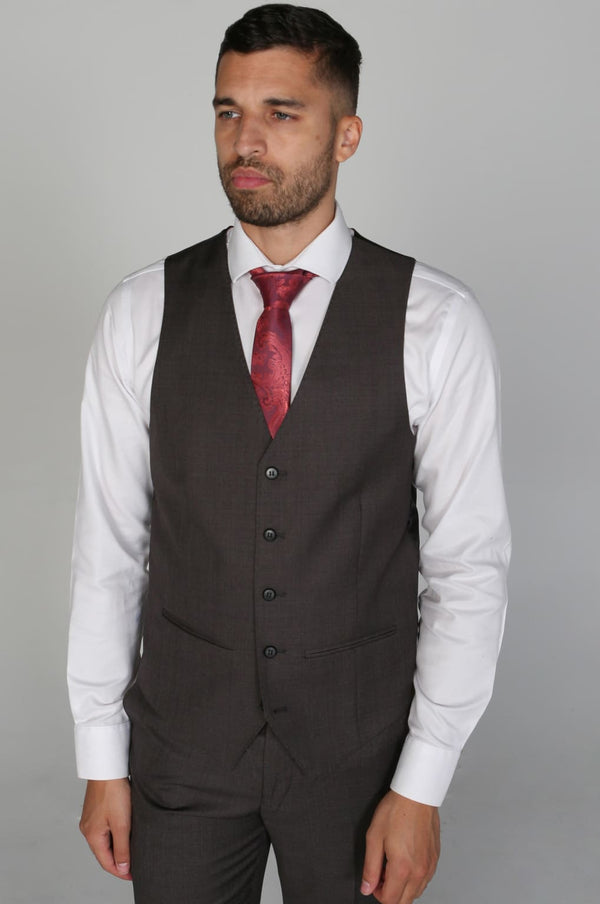 Men’s Charles Charcoal Waistcoat - 34