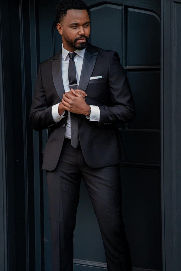 Paul Andrew Men’s Harry Black Tuxedo Jacket - Coats & Jackets