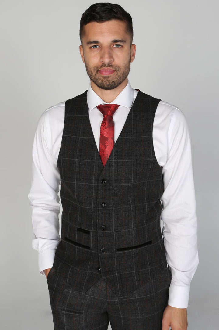 Men’s Harvey Grey Waistcoat - 34