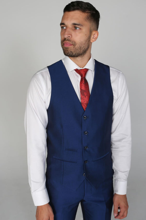 Men’s Kingsley Blue Waistcoat - 34