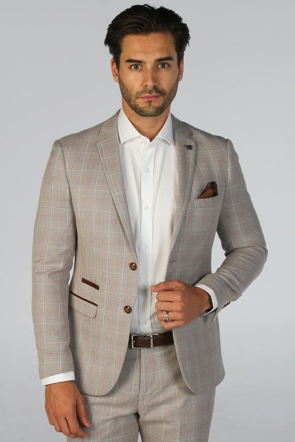 Men’s Leo Beige Blazer - Men’s blazer