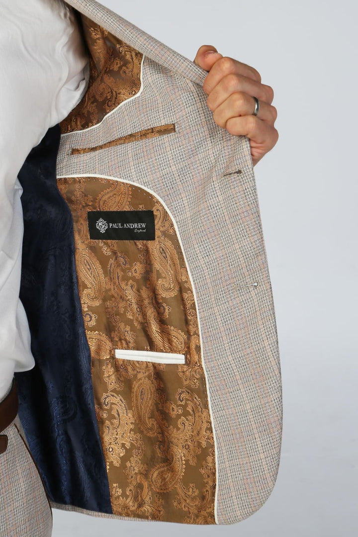 Men’s Leo Beige Blazer - Men’s blazer