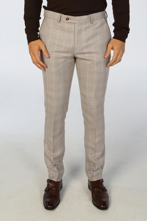Men’s Leo Beige Trousers - trousers