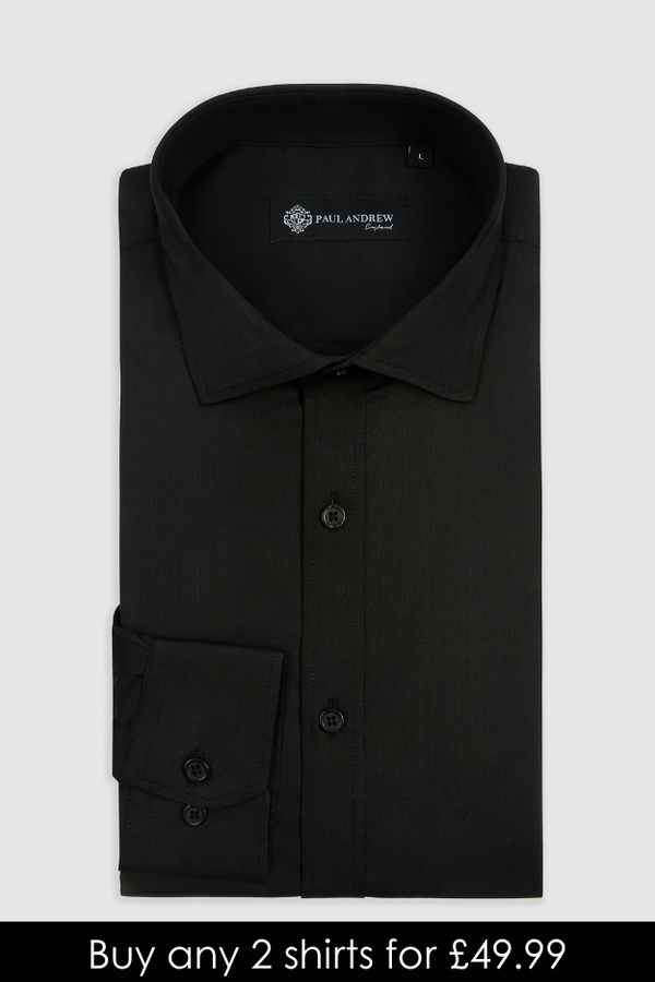 Oliver - Black Cutaway Collar Shirt - Shirt