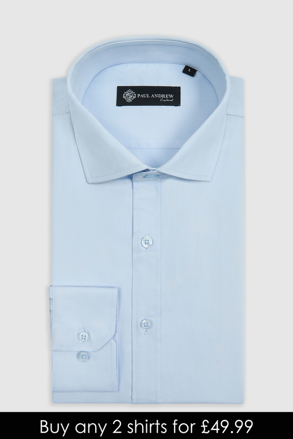 Oliver - Blue Cutaway Collar Shirt - Shirt