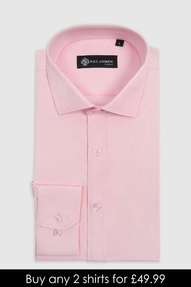 Oliver - Pink Cutaway Collar Shirt - Shirt