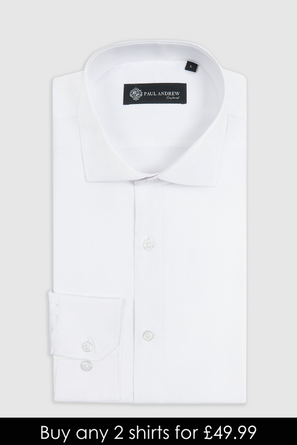 Oliver - White Cutaway Collar Shirt - Shirt