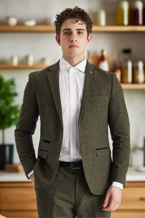 Oscar - Men’s Green Tweed Blazer - Men’s blazer