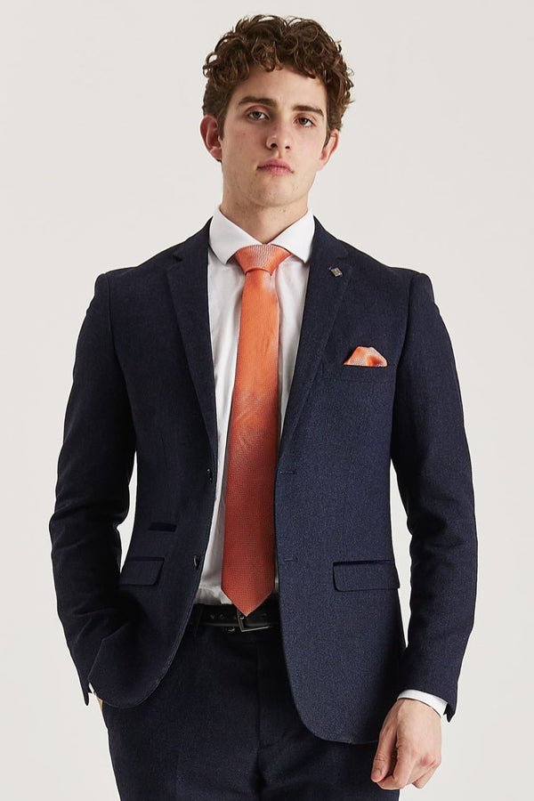 Oscar Navy Tweed Two Piece Suit - Men’s 2pc Suit