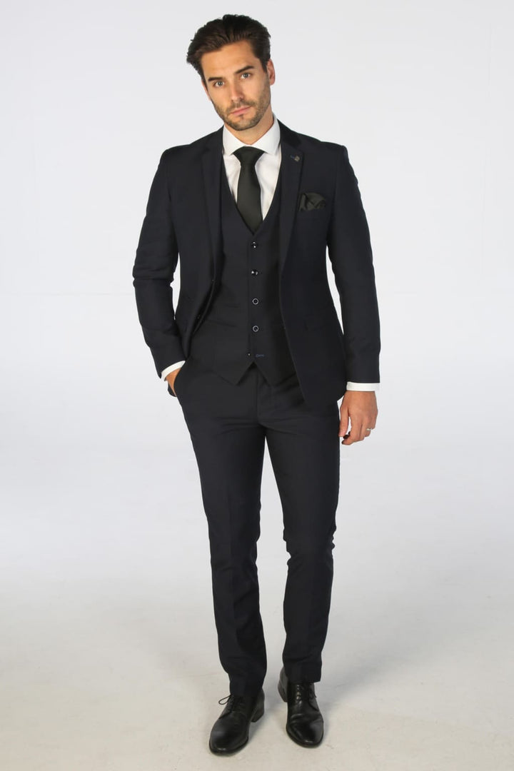 Parker Navy Three Piece Suit - Men’s Suits