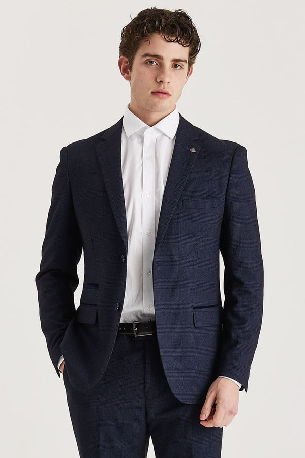 Regent - Men’s Navy Check Blazer - Men’s blazer