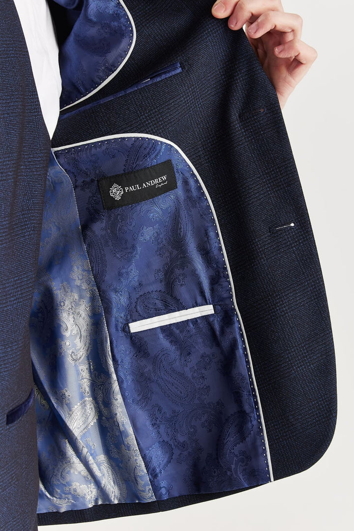 Regent - Men’s Navy Check Blazer - Men’s blazer