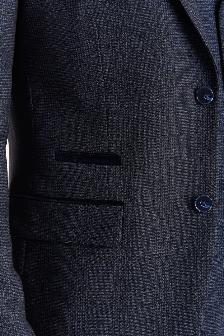 Regent - Men’s Navy Check Blazer - Men’s blazer