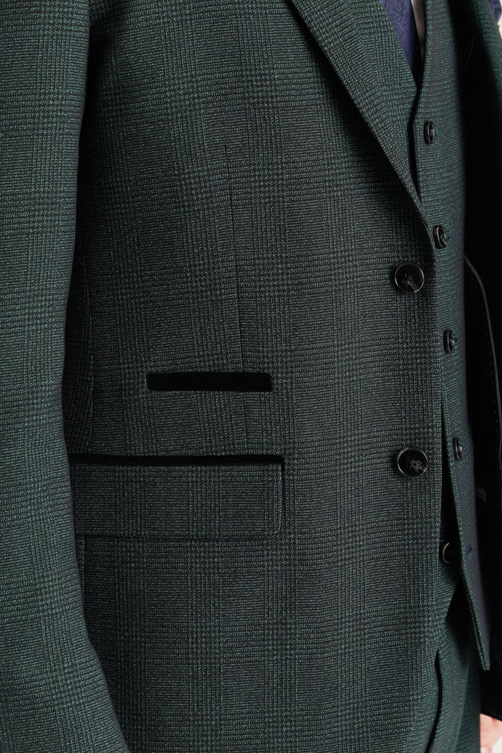 Regent - Men’s Olive Check Blazer - Men’s blazer