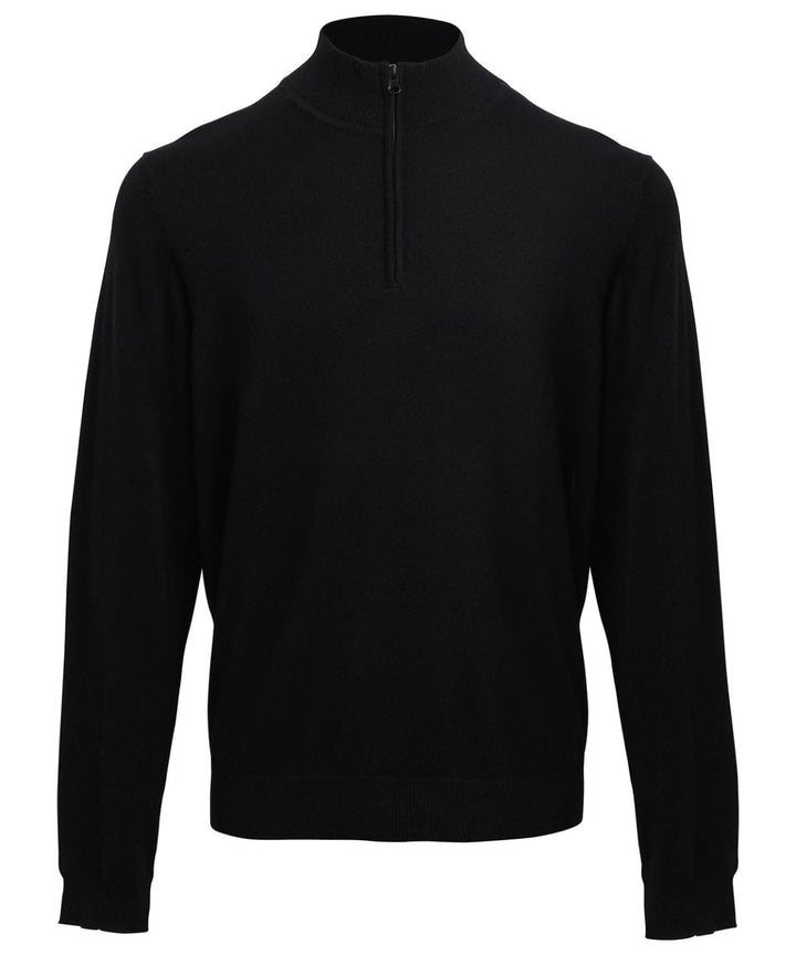 Premier ¼ Zip Knitted Sweater - Black / XS - Knitwear