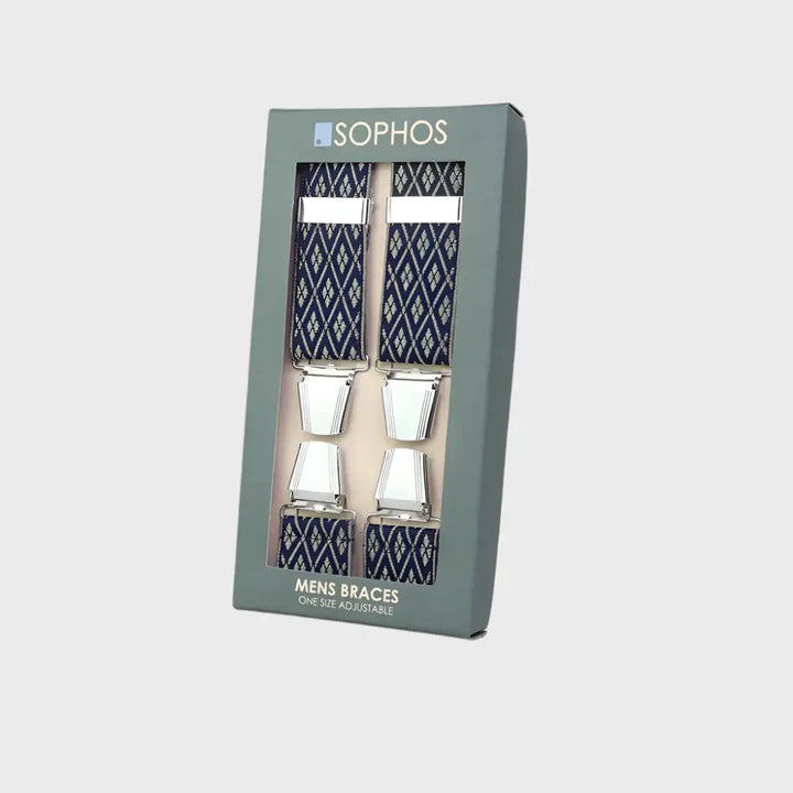 Men’s Diamond Pattern Braces - Patterned Braces