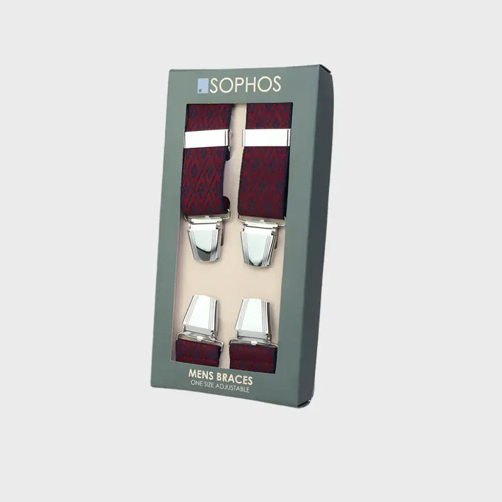 Men’s Diamond Pattern Braces - Patterned Braces